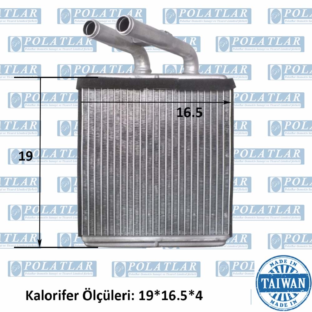 ISUZU NPR 66 KALORİFER ISITICI PETEK (ALÜMİNYUM) (19*16.5*4 CM)