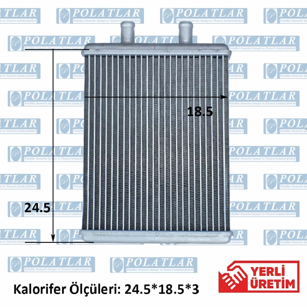 İVECO DAİLY C17 KALORİFER ISITICI PETEK (HORTUMSUZ) (24.5*18.5*3 CM)