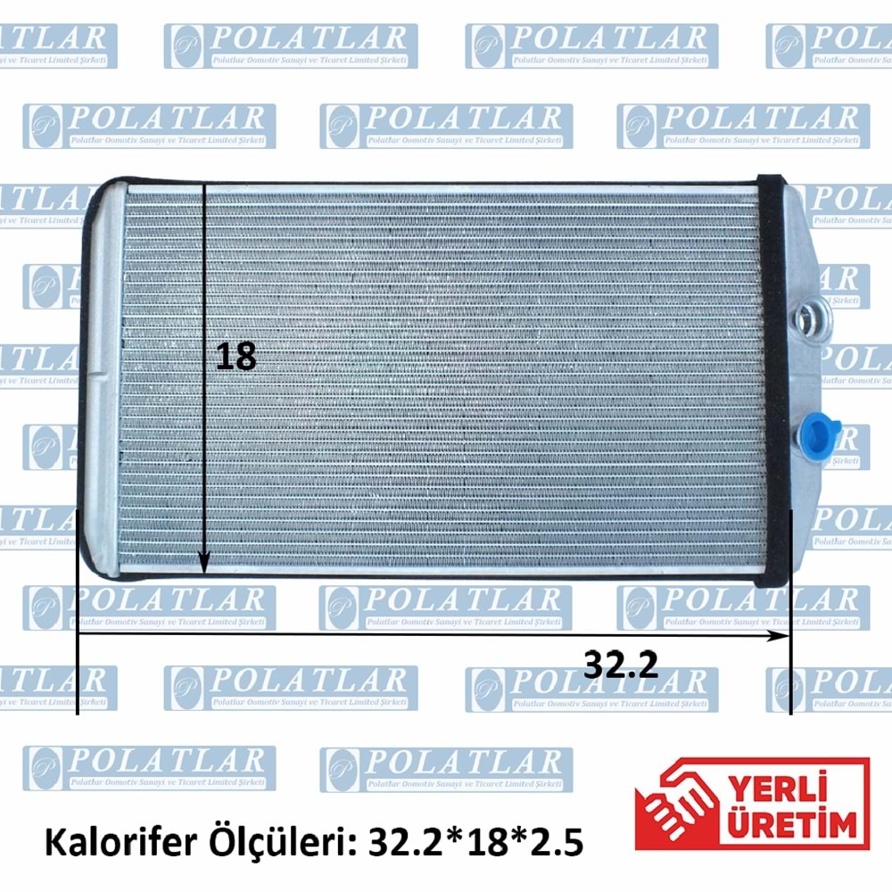 İVECO DAİLY C15 KALORİFER ISITICI PETEK (E5) 2014> (32.2*18*2.5 CM)