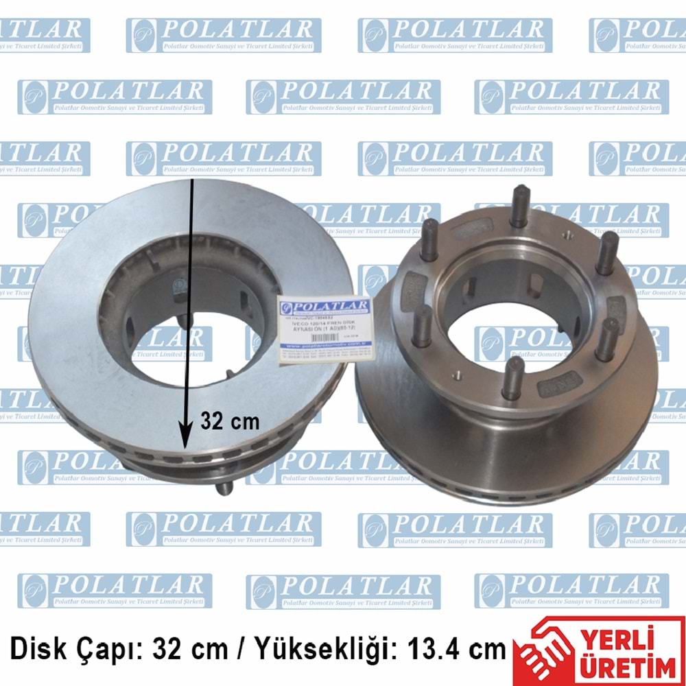 İVECO EUROCARGO 85E13 FREN DİSKİ AYNASI ARKA SOĞUTMALI (32*13.4 CM)