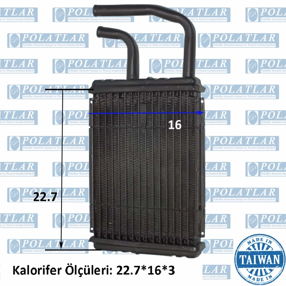 CANTER 859 E4 KALORİFER ISITICI PETEK (22.7*16*3 CM)