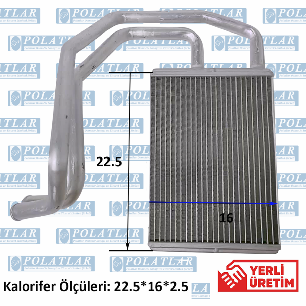 CANTER 839/859 E4 KALORİFER ISITICI PETEK UZUN BORULU (22.5*16*2.5 CM)