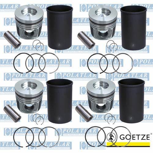 ISUZU NPR 75 MOTOR 4HK1 PİSTON SEGMANLI GÖMLEK KİT (E6)(NOVA/TURKUAZ)