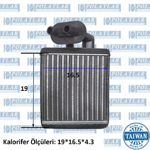 ISUZU NPR 66 KALORİFER ISITICI PETEK PLASTİK (ORJ TİP) (19*16.5*4 cm)