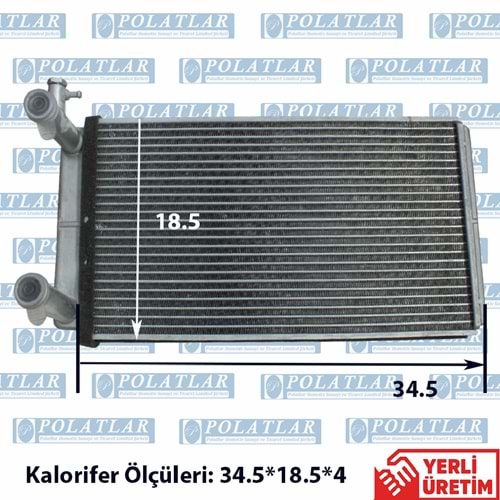 ISUZU CITIBUS KALORİFER ISITICI PETEK ARKA (NOVO)(MİDİBÜS) (34.5*18.5*4 CM)