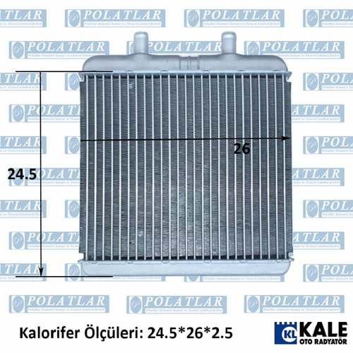 İVECO DAİLY C15 KALORİFER ISITICI PETEK (E5) (24.5*26*2.5 CM)