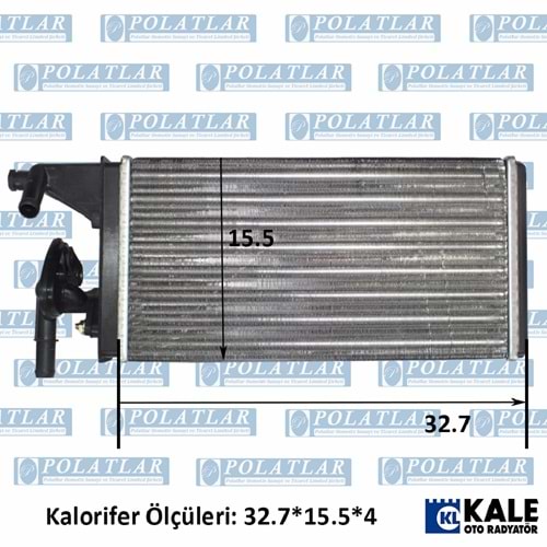 İVECO DAİLY C11 KALORİFER ISITICI PETEK (32.7*15.5*4 cm)