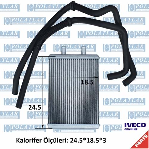 İVECO DAİLY C15/C17 KALORİFER ISITICI PETEK (24.5*18.5*3 CM)
