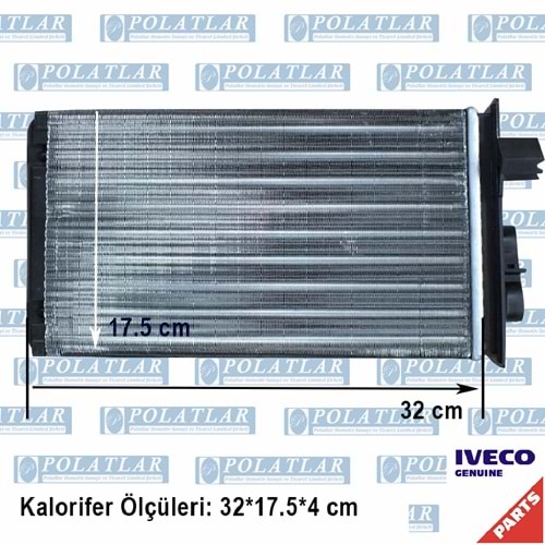 İVECO EUROCARGO KALORİFER ISITICI PETEK (32*17.5*4 CM)