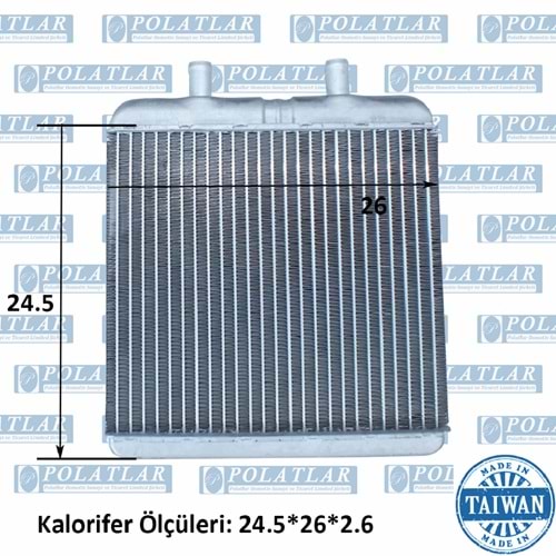 İVECO DAİLY C11 KALORİFER ISITICI PETEK (24.5*26*2.6 cm)
