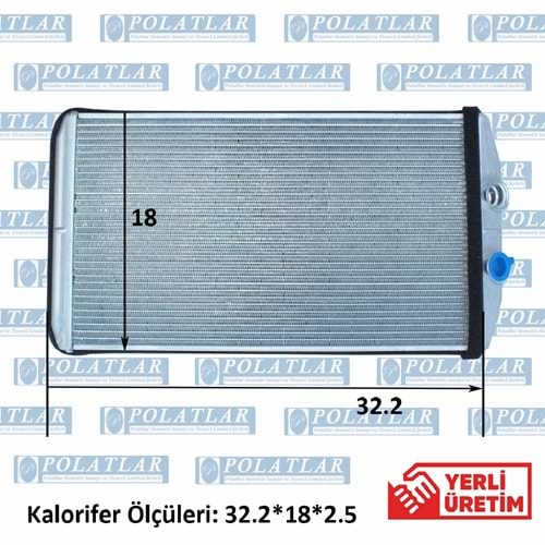 İVECO DAİLY C15 KALORİFER ISITICI PETEK (E5) 2014> (32.2*18*2.5 CM)