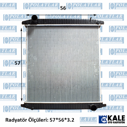 EUROCARGO MOTOR 4CYL RADYATÖR KOMPLE 100E18 (57*56*3.2 cm)