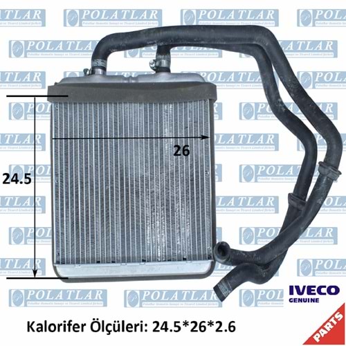 İVECO DAİLY C13 KALORİFER ISITICI PETEK (24.5*26*2.6 CM)