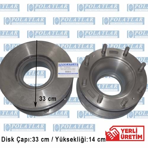 İVECO EUROCARGO 120E21 FREN DİSKİ AYNASI ÖN/ARKA (33*14 CM)
