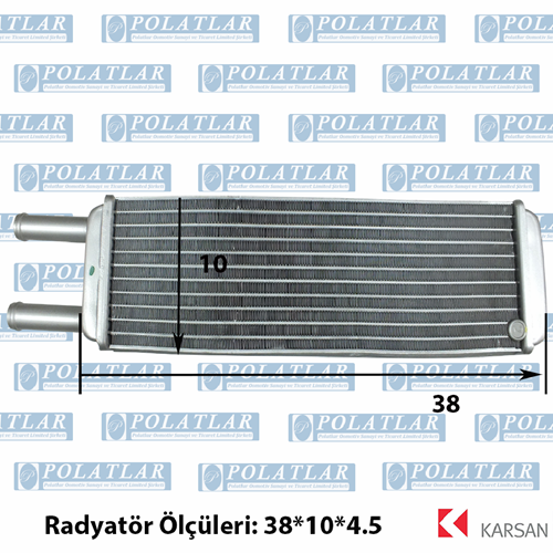 KARSAN ATAK KALORİFER ISITICI PETEK UZUN (38*10*4.5 CM)