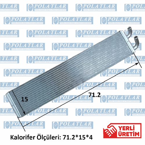 TEMSA PRESTİJ KALORİFER ISITICI PETEK ARKA (NOVA CITYLÜX) (72*15*4 CM)