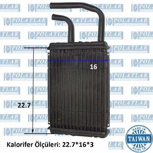 CANTER 859 E4 KALORİFER ISITICI PETEK (22.7*16*3 CM)