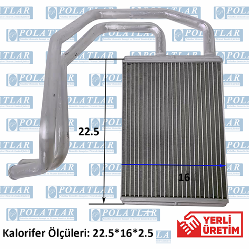 CANTER 839/859 E4 KALORİFER ISITICI PETEK UZUN BORULU (22.5*16*2.5 CM)