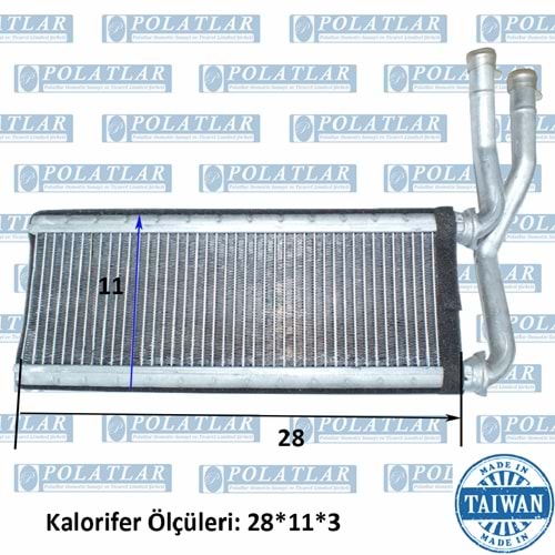 CANTER 859 E5 KALORİFER ISITICI PETEK (28*11*3 CM)