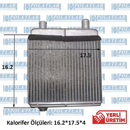 OTOKAR SULTAN KALORİFER ISITICI PETEK ARKA (16.2*17.5*4 CM)